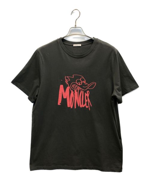 MONCLER（モンクレール）MONCLER (モンクレール) ダックモチーフロゴプリントTシャツ グレー サイズ:Lの古着・服飾アイテム