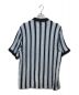 SUPREME (シュプリーム) 22SS Open Knit Stripe Zip Polo　オープンニットストライプジップポロ　ニットポロシャツ ブルー サイズ:XL：15800円