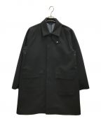 DESCENTE PAUSEデサントポーズ）の古着「WOOL MIX SOUTIEN COLLAR COAT ウールミックスステンカラーコート」｜ブラック