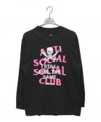 NEIGHBORHOOD×anti social social CLUBネイバーフッド×アンチソーシャルソーシャルクラブ）の古着「ASSC／C-TEE．LS コラボカットソー」｜ブラック