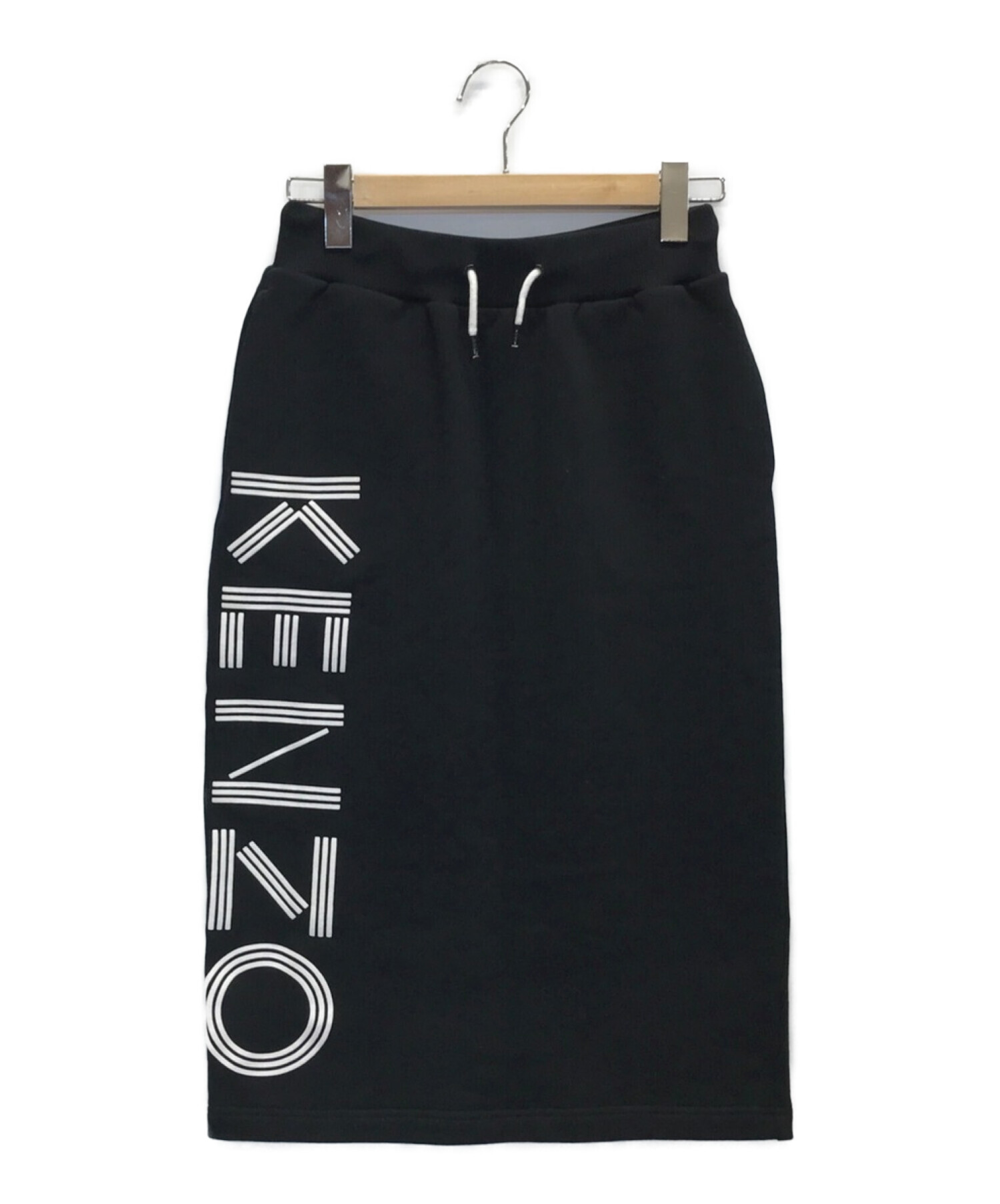 KENZO (ケンゾー) ロゴニットスウェットスカート ブラック サイズ:XS