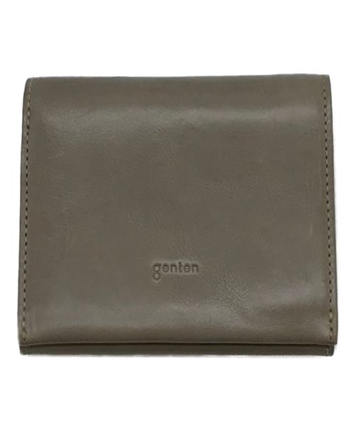 genten（ゲンテン）genten (ゲンテン) マッティーナⅢ 二つ折り財布　レザーウォレット グレーの古着・服飾アイテム