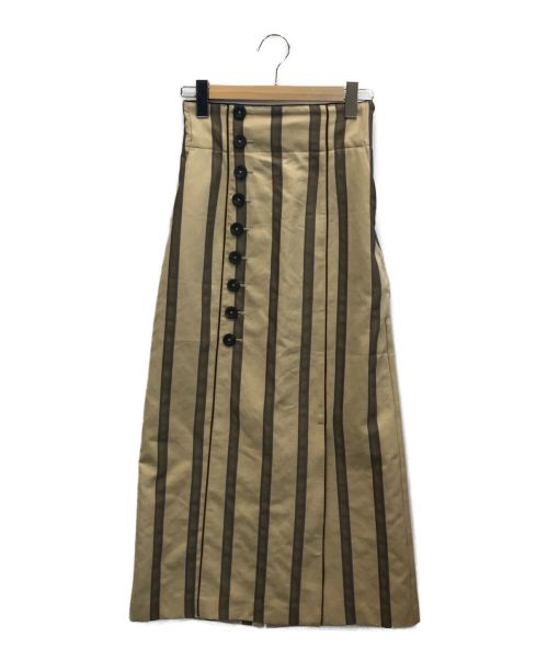 INella（イネラ）INella (イネラ) マルチストライプロングスカート ベージュ サイズ:1の古着・服飾アイテム