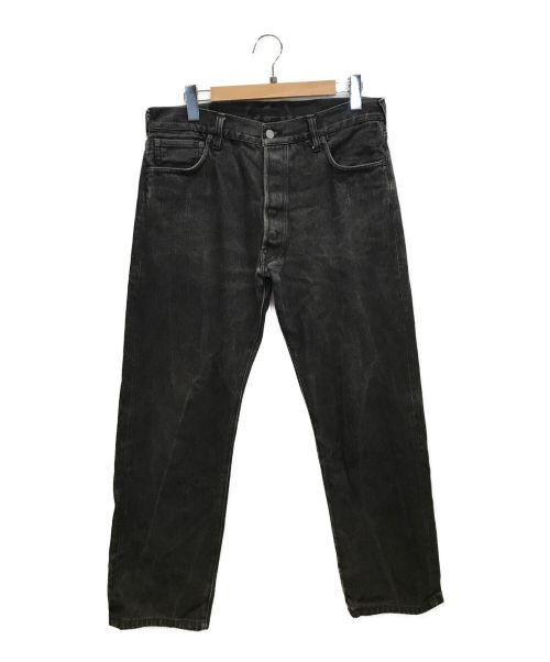 EVISU（エビス）EVISU (エビス) 2000バックポケットカモメプリントブラックデニムパンツ ブラック サイズ:36×35の古着・服飾アイテム