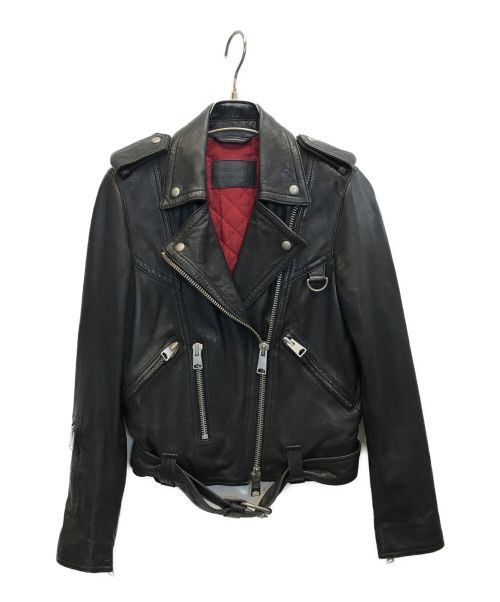 ALL SAINTS（オールセインツ）ALL SAINTS (オールセインツ) ダブルライダースレザージャケット ブラック サイズ:UK6　US2　EU34の古着・服飾アイテム