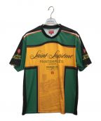 SUPREMEシュプリーム）の古着「22SS Premier Soccer Jersey　プレミアサッカージャージ　ゲームシャツ」｜グリーン×オレンジ