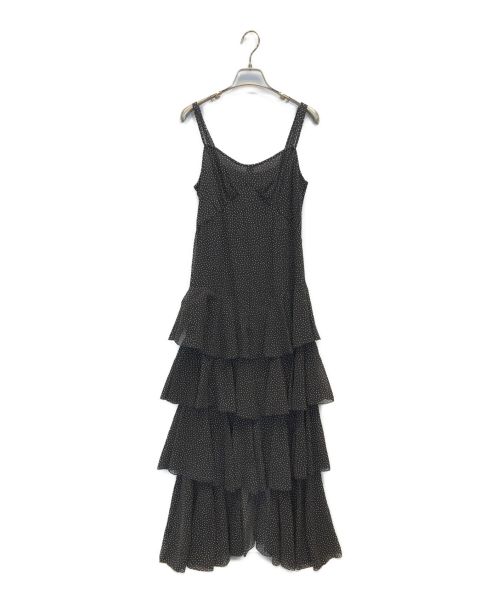 JILL STUART（ジルスチュアート）JILL STUART (ジルスチュアート) スモールドットプリントドレス　キャミソールワンピース ブラック サイズ:2の古着・服飾アイテム