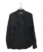 Yohji Yamamoto pour hommeヨウジヤマモト プールオム）の古着「ボタンレスシャツ」｜ブラック