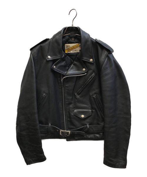 Schott（ショット）Schott (ショット) 618 ダブルライダースジャケット　レザージャケット　 ブラック サイズ:42の古着・服飾アイテム