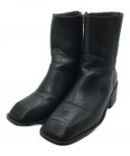 soerteソエルテ）の古着「Square toe leather boots スクエアトゥレザーブーツ」｜ブラック