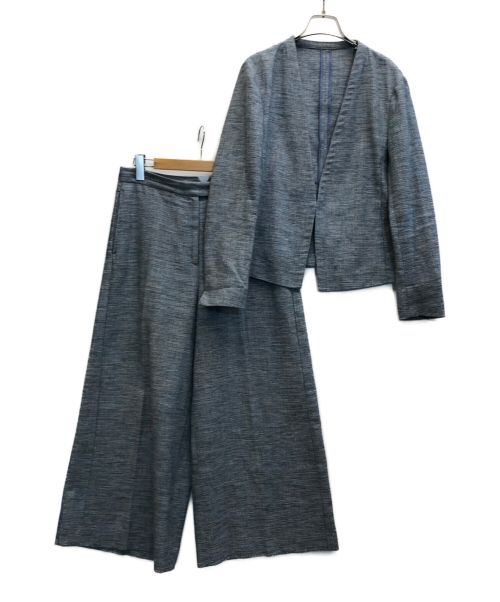 icB（アイシービー）icB (アイシービー) Cool Heather ジャケット セットアップ ブルー サイズ:42の古着・服飾アイテム