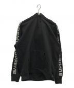 SUPREMEシュプリーム）の古着「20SS Metallic Rib Hooded Sweatshirt メタリックリブスウェットパーカー」｜ブラック
