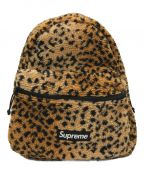 SUPREMEシュプリーム）の古着「17AW Leopard Fleece Backpack レオパードフリースバックパック」｜ブラウン