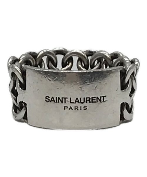 Saint Laurent Paris（サンローランパリ）Saint Laurent Paris (サンローランパリ) ロゴ チェーン リング シルバー サイズ:21号の古着・服飾アイテム
