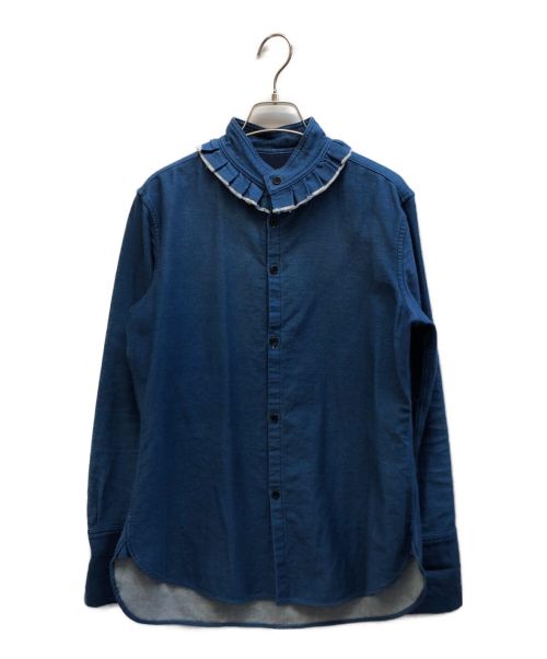 Y's（ワイズ）Y's (ワイズ) フリルシャツ ブルー サイズ:1の古着・服飾アイテム