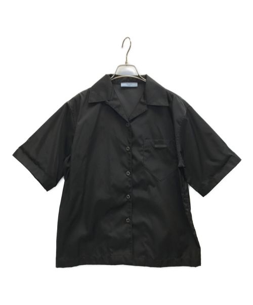 PRADA（プラダ）PRADA (プラダ) Re Nylon オープンカラーシャツ ブラック サイズ:38の古着・服飾アイテム