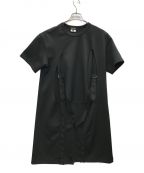 COMME des GARCONS HOMME PLUSコムデギャルソンオムプリュス）の古着「19SS フロントベルテッドTシャツ」｜ブラック