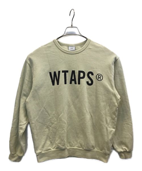 WTAPS（ダブルタップス）WTAPS (ダブルタップス) 21FW WTVUA SWEAT ロゴクルーネックスウェット ベージュ サイズ:3の古着・服飾アイテム