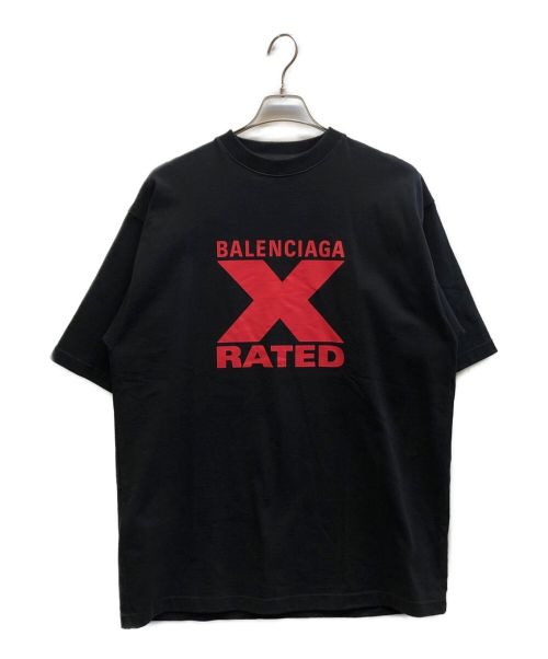 BALENCIAGA（バレンシアガ）BALENCIAGA (バレンシアガ) X-RATED LARGE FIT T-SHIRT ブラック サイズ:XSの古着・服飾アイテム