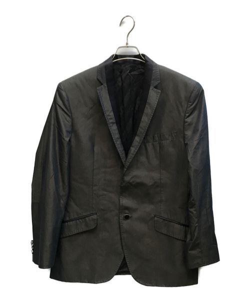 DOLCE & GABBANA（ドルチェ＆ガッバーナ）DOLCE & GABBANA (ドルチェ＆ガッバーナ) シルク混テーラードジャケット ブラック サイズ:50の古着・服飾アイテム