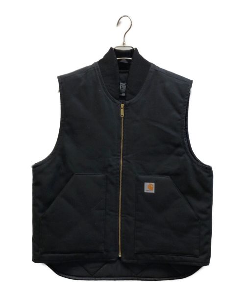 CarHartt（カーハート）CarHartt (カーハート) Duck Vest ダック地中綿ベスト ブラック サイズ:Lの古着・服飾アイテム