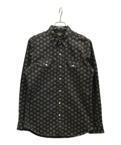 RRL（ダブルアールエル）RRL (ダブルアールエル) スター柄シャツ ブラック サイズ:Mの古着・服飾アイテム