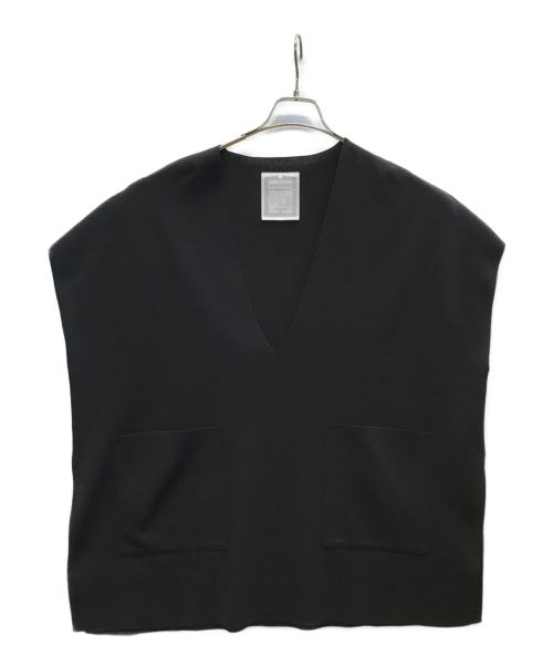 BEARDSLEY（ビアズリー）BEARDSLEY (ビアズリー) Vネックニットベスト ブラック サイズ:FREEの古着・服飾アイテム