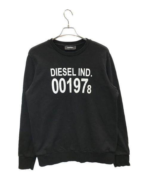 DIESEL（ディーゼル）DIESEL (ディーゼル) ロゴスウェット ブラック サイズ:Lの古着・服飾アイテム