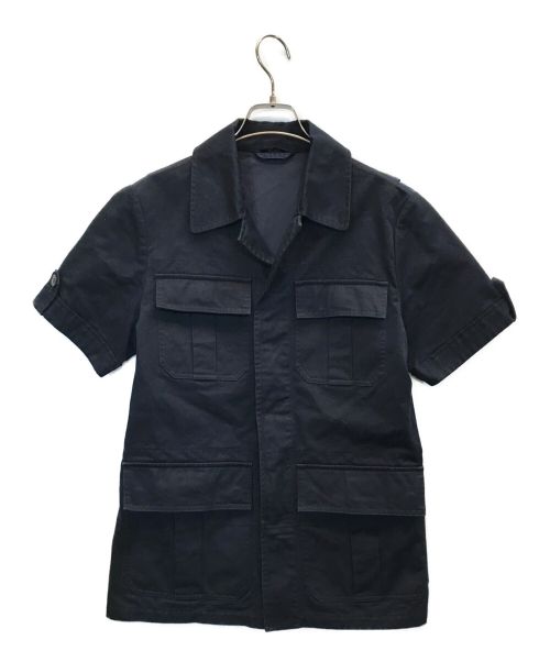 GUCCI（グッチ）GUCCI (グッチ) 半袖ポケットシャツ ネイビー サイズ:44の古着・服飾アイテム