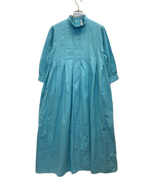 E.（イードット）E. (イードット) フロントタックワンピース ブルー サイズ:Lの古着・服飾アイテム