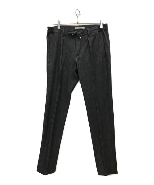 giab's ARCHIVIO（ジャブス アルキヴィオ）giab's ARCHIVIO (ジャブス アルキヴィオ) フレンチツイルジャージー ドローコードパンツ ブラック サイズ:48の古着・服飾アイテム