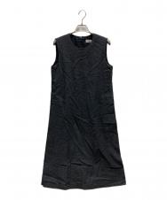 ROBE DE CHAMBRE COMME DES GARCONS (ローブドシャンブル コムデギャルソン) ウールノースリーブワンピース グレー サイズ:-