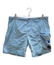 C.P COMPANY (シーピーカンパニー) レンズワッペンクロムナイロンポケットハーフパンツ / 08CMBW221A ブルー サイズ:48