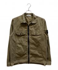 STONE ISLAND (ストーンアイランド) GARMENT DYED TWIN POCKET OVERSHIRT カーキ サイズ:M