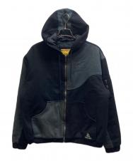 Dime (ダイム) Panel Denim Hooded Bomber ブラック サイズ:L