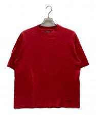 BALENCIAGA (バレンシアガ) ロゴ刺繍Tシャツ レッド サイズ:S