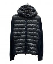 MONCLER (モンクレール) ニットスイッチングダウンジャケット/I20919B00004 ブラック サイズ:S