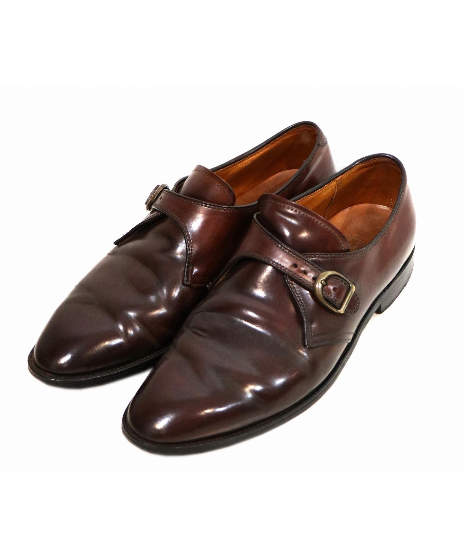 中古 古着通販 Brooks Brothers ブルックスブラザース シングルモンクストラップコードバンレザーシューズ ブラウン サイズ 9d表記 約27 5cm相当 オールデン社製 Usa製 コードバン ブランド 古着通販 トレファク公式 Trefac Fashion