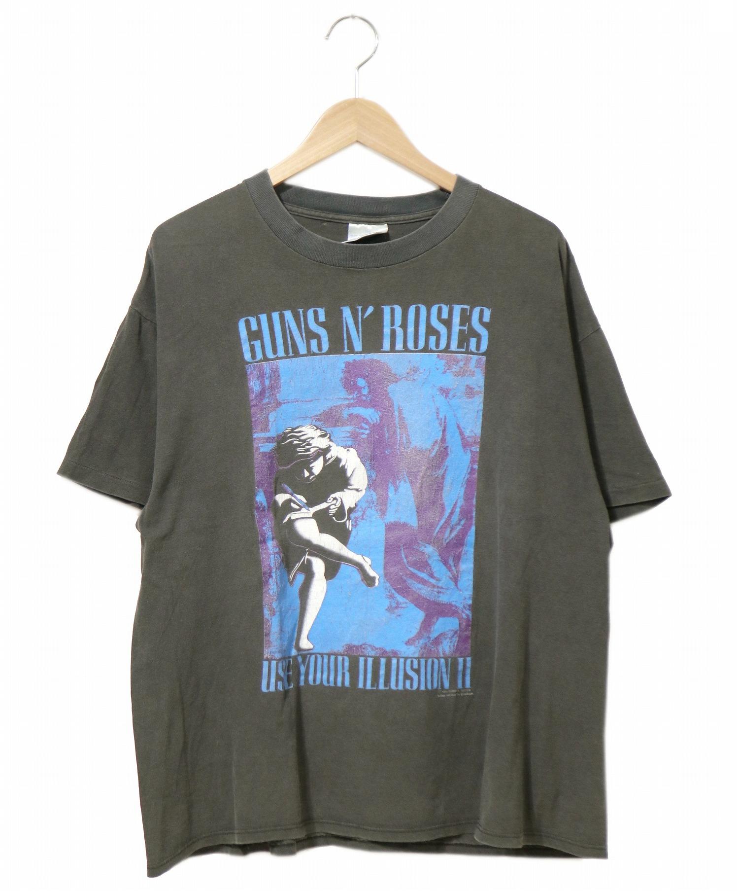 GUNS N ROSES (ガンズアンドローゼス) 90’sバンドTシャツ サイズ:XL 91年コピーライト・USA製ボディ・USE YOUR  ILLUSION 2