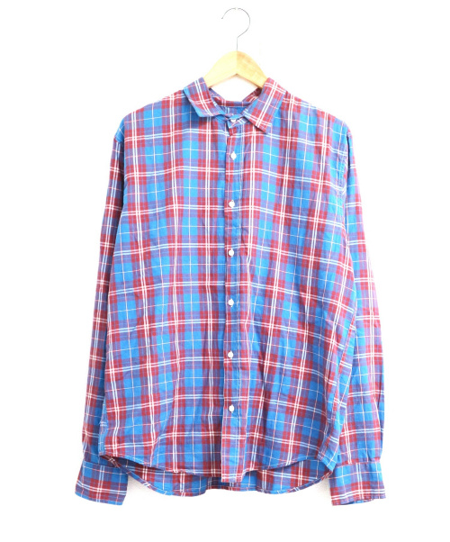 中古 古着通販 Frank Eileen フランクアンドアイリーン コットンチェックシャツ ブラウン ブルー サイズ S Paul ポール ブランド 古着通販 トレファク公式 Trefac Fashion