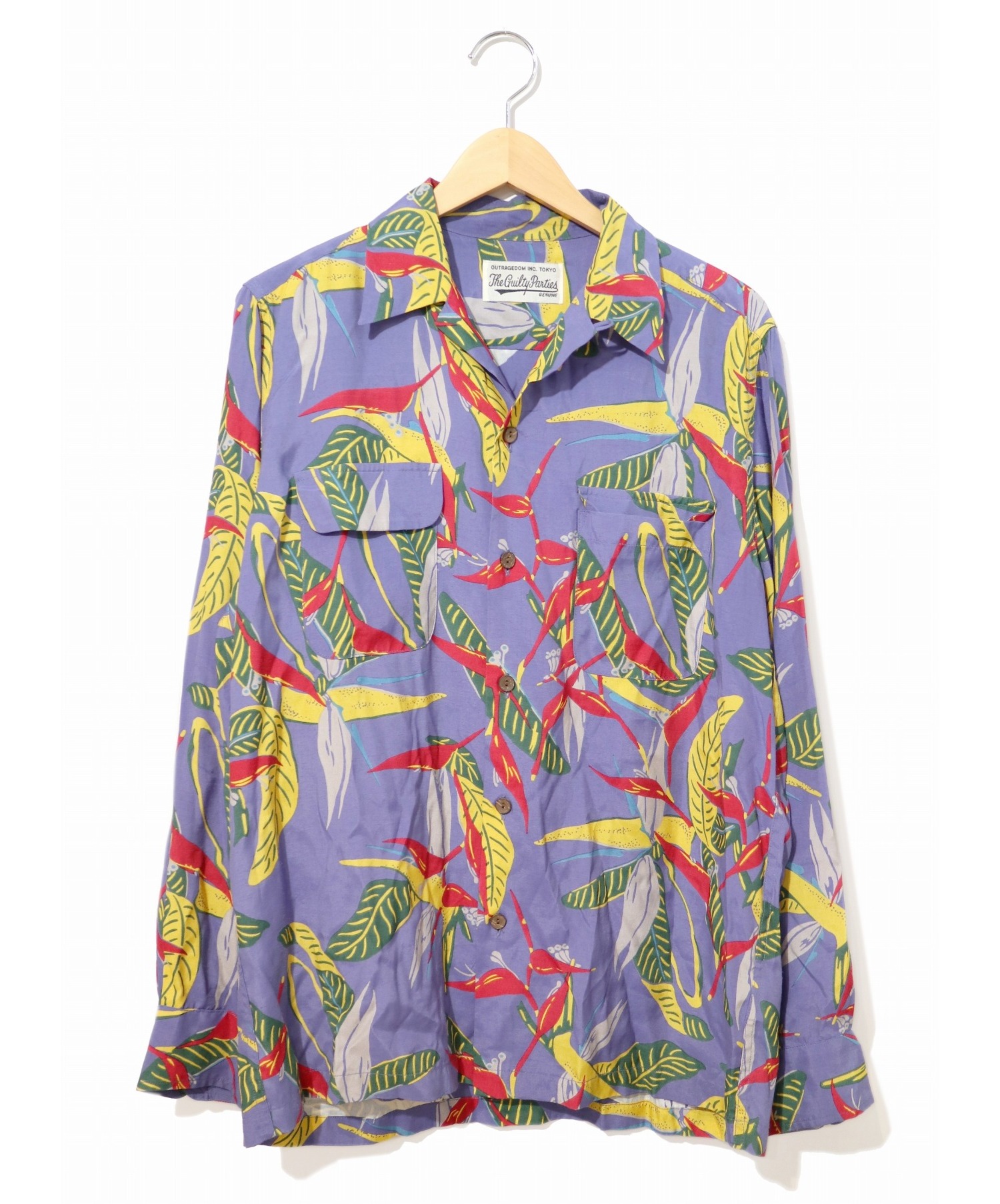 中古 古着通販 Wacko Maria ワコマリア レーヨンアロハシャツ ブルー イエロー サイズ M 19ss Hawaiian Shirt L S Type 6 ブランド 古着通販 トレファク公式 Trefac Fashion