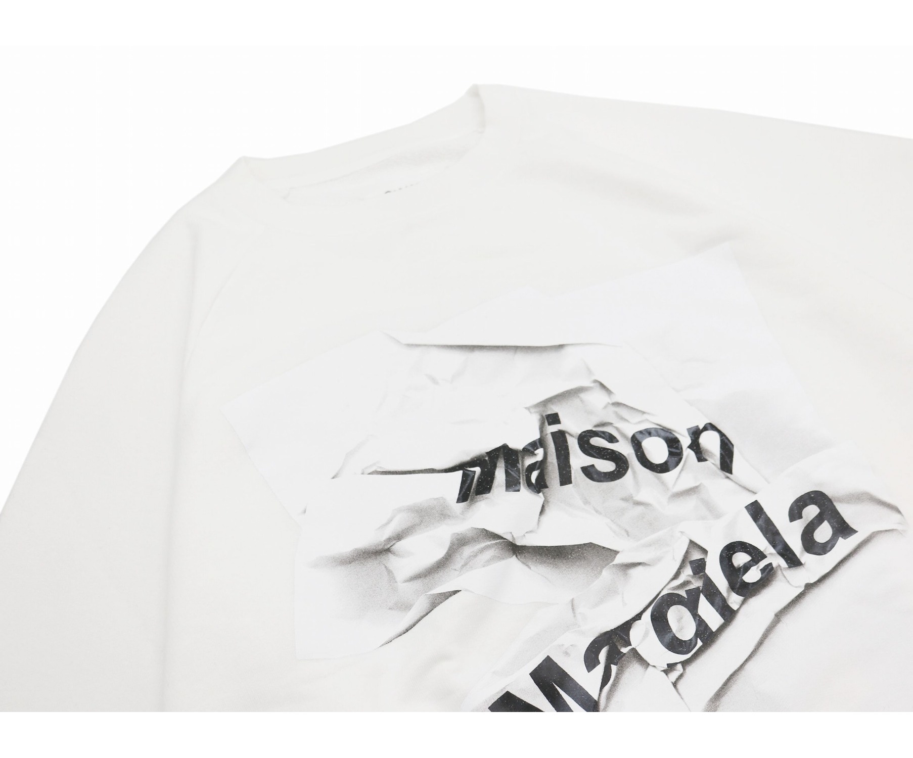 Maison Martin Margiela (メゾンマルタンマルジェラ) ロゴオーバーサイズスウェット ホワイト サイズ:XS 未使用品  S51GU0100/20AW