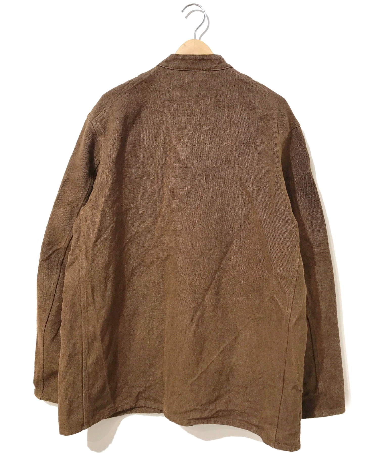 COMOLI (コモリ) ヘンプダックスタンドカラージャケット ブラウン サイズ:3表記 21SS