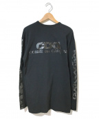 CDG COMME des GARCONS（シーディージー コムデギャルソン）の古着「アームロゴロングスリーブTシャツ」｜ブラック