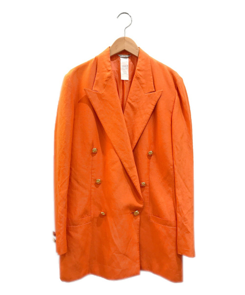 Istante（イスタンテ）Istante (イスタンテ) [OLD]金釦ダブルブレストジャケット オレンジ サイズ:40表記 オールドヴェルサーチセカンドラインの古着・服飾アイテム