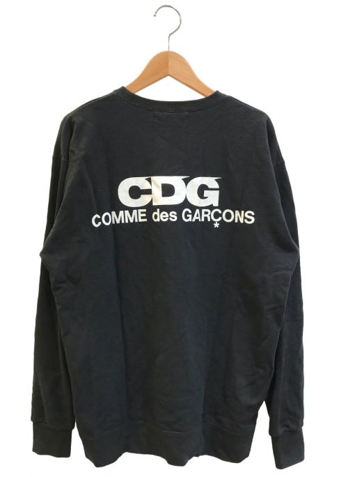 CDG COMME des GARCONS（シーディージー コムデギャルソン）CDG COMME des GARCONS (シーディージー コムデギャルソン) バックロゴスウェット ブラック サイズ:XLの古着・服飾アイテム