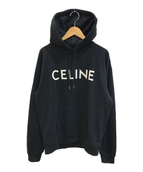 CELINE（セリーヌ）CELINE (セリーヌ) Loose Sweatshirt / スウェットパーカー ブラック サイズ:Lの古着・服飾アイテム