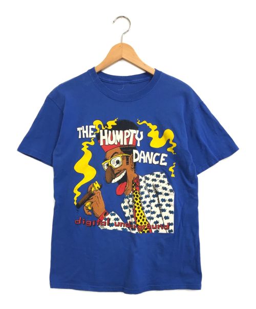 ラップTシャツ（ラップTシャツ）ラップTシャツ (ラップTシャツ) [古着]degital underground HIP-HOP Tシャツ ブルー サイズ:タグ切れの為不明の古着・服飾アイテム