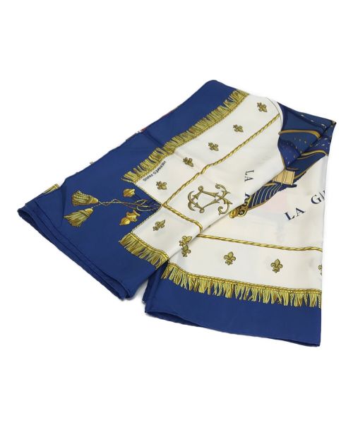HERMES（エルメス）HERMES (エルメス) シルクスカーフ ブルー サイズ:表記なしの古着・服飾アイテム