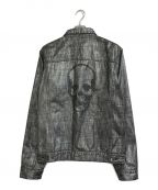 lucien pellat-finet（ルシアン・ペラフィネ）の古着「バックスカルコーティングジャケット」｜シルバー